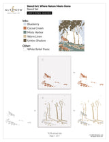 Altenew Stencil Art: Where Nature Meets Home Layering Stencil Set (6 in 1)
