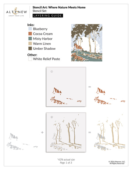 Altenew Stencil Art: Where Nature Meets Home Layering Stencil Set (6 in 1)