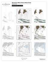 Altenew Stencil Art: Where Nature Meets Home Layering Stencil Set (6 in 1)