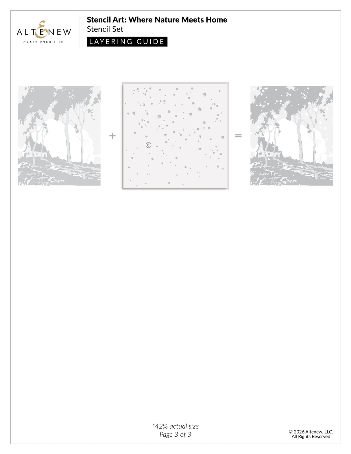 Altenew Stencil Art: Where Nature Meets Home Layering Stencil Set (6 in 1)