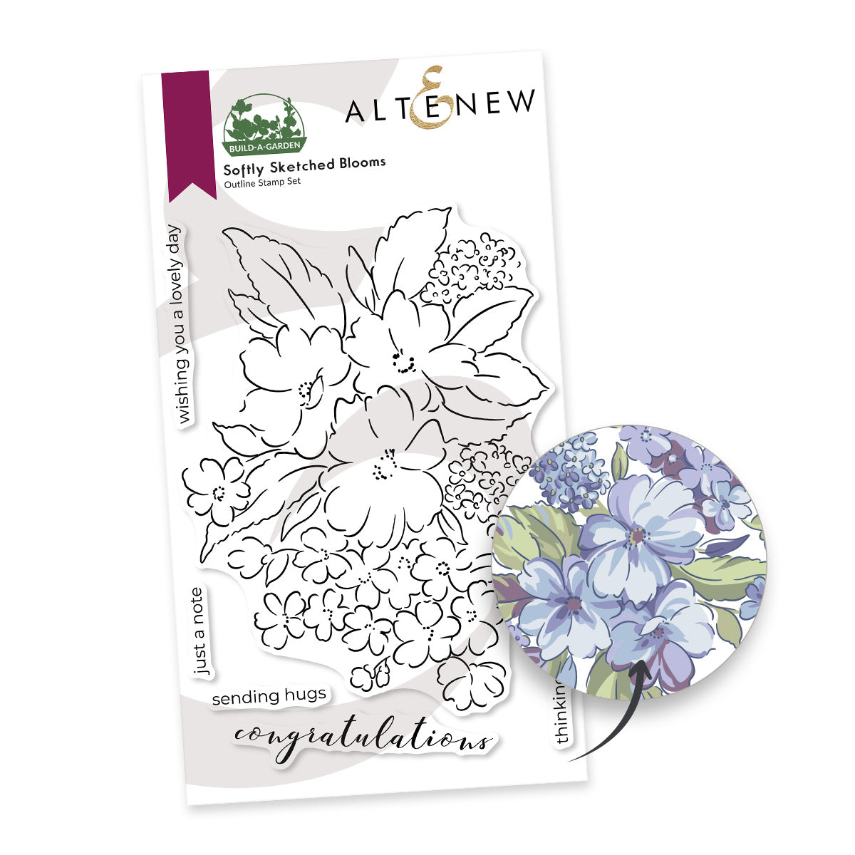 Altenew Build-A-Garden: Softly Sketched Blooms - ALT11507BN