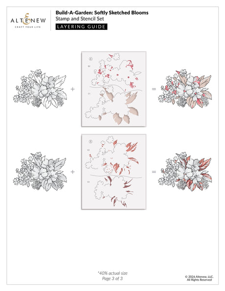 Altenew Build-A-Garden: Softly Sketched Blooms - ALT11507BN