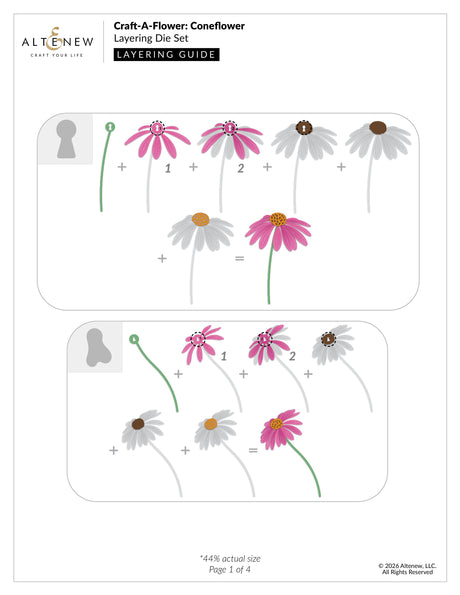Altenew Craft-A-Flower: Coneflower Layering Die Set - ALT11508