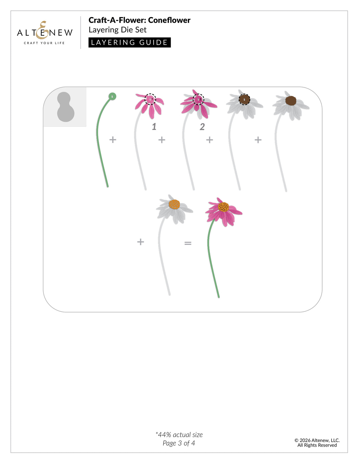 Altenew Craft-A-Flower: Coneflower Layering Die Set - ALT11508