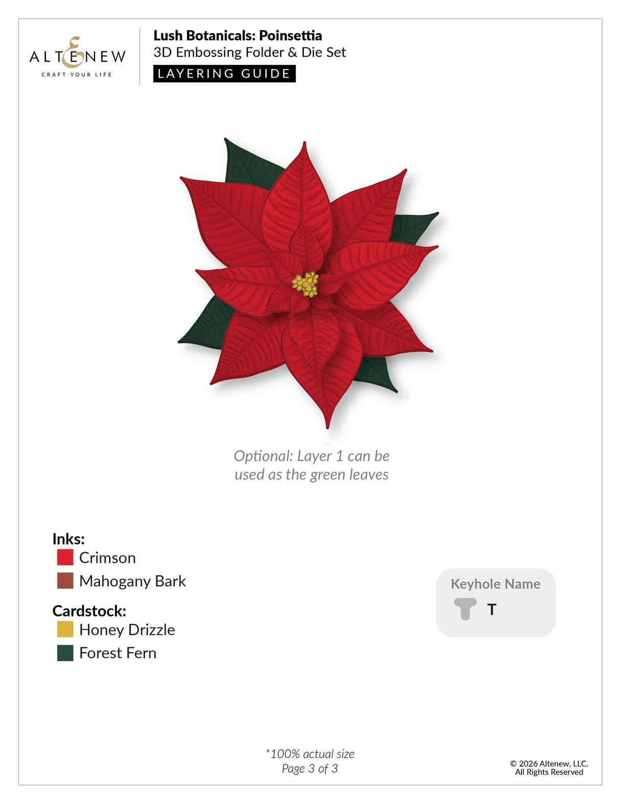 Altenew Lush Botanicals: Poinsettia 3D Embossing Folder & Die Set