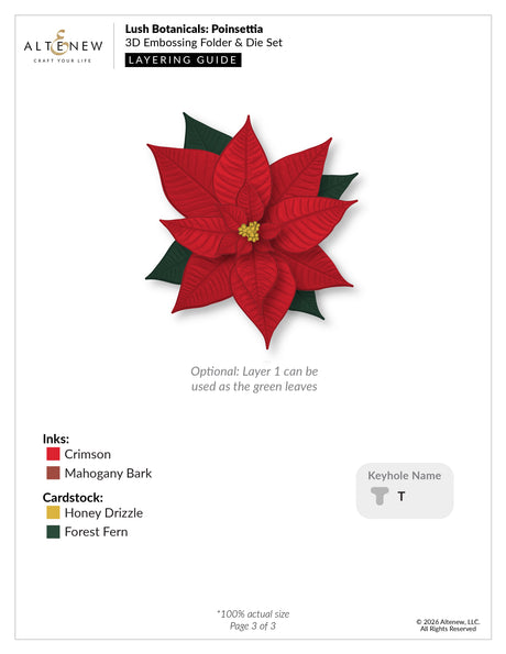Altenew Lush Botanicals: Poinsettia 3D Embossing Folder & Die Set