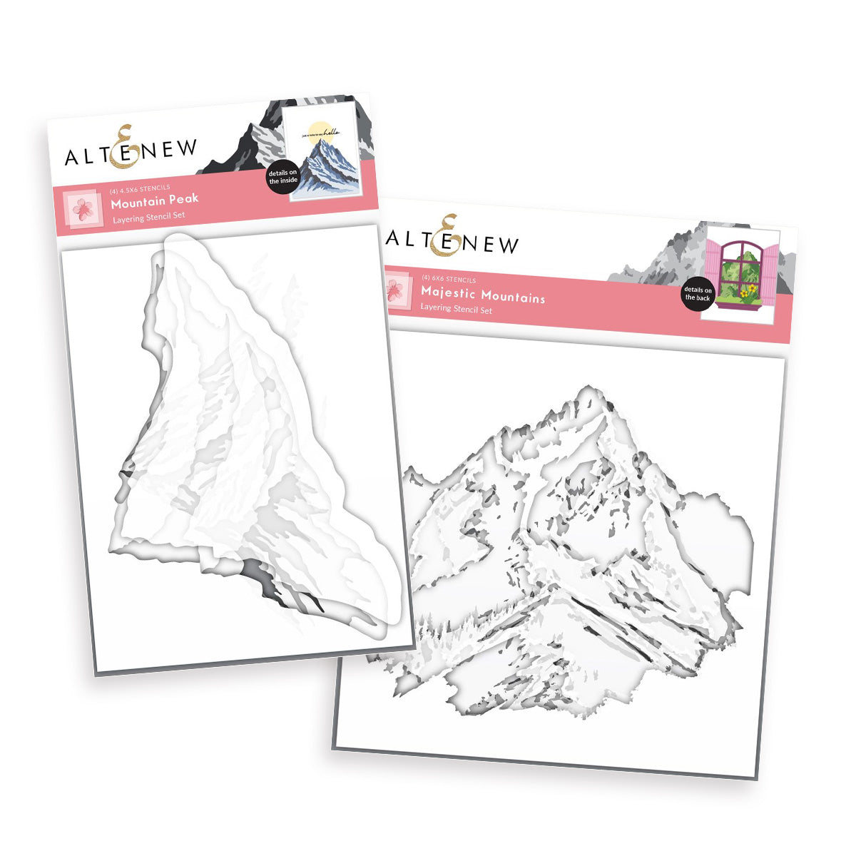 Altenew The Mountain Range Stencil Bundle - ALT11551BN