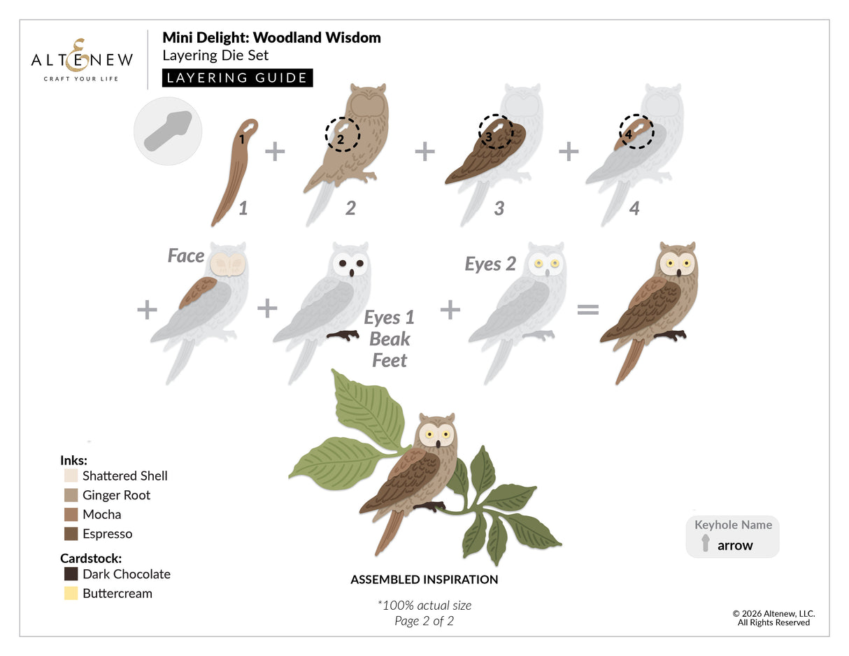 Altenew Mini Delight: Woodland Wisdom Stamp & Layering Die Set