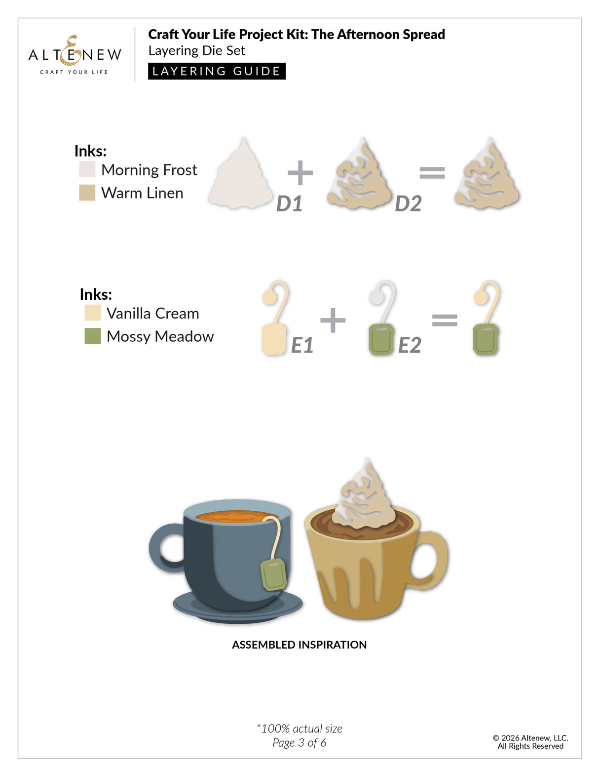 Altenew Craft Your Life Project Kit: The Afternoon & Add-on Die Bundle
