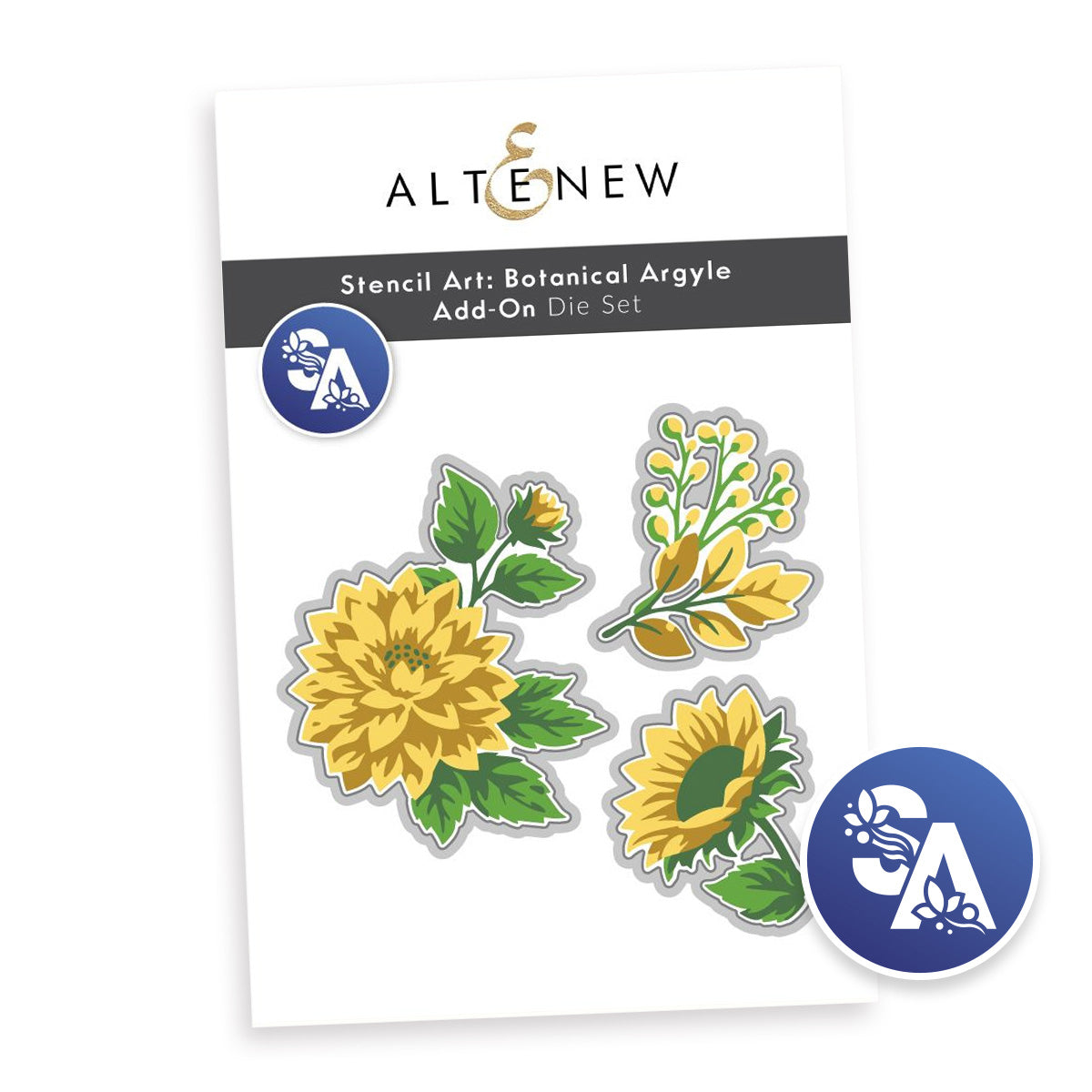 Altenew Stencil Art: Botanical Argyle & Add-on Die Bundle