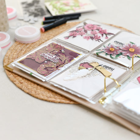 Altenew 9x12 Three-Ring Card Album - Ivory - Complete Bundle (Ivory + Pocket Pages) - ALT11681BN1