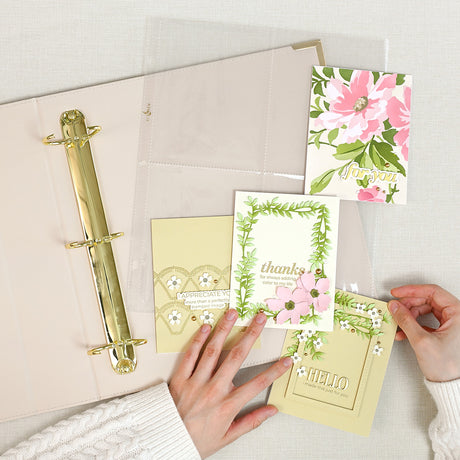 Altenew 9x12 Three-Ring Card Album - Ivory - Complete Bundle (Ivory + Pocket Pages) - ALT11681BN1