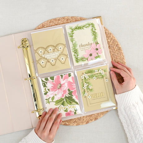 Altenew 9x12 Three-Ring Card Album - Ivory - Complete Bundle (Ivory + Pocket Pages) - ALT11681BN1