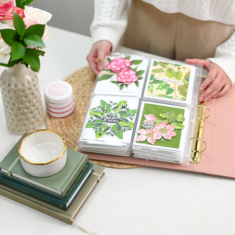 Altenew 9x12 Three-Ring Card Album - Rouge - Complete Bundle (Rouge + Pocket Pages) - ALT11681BN2