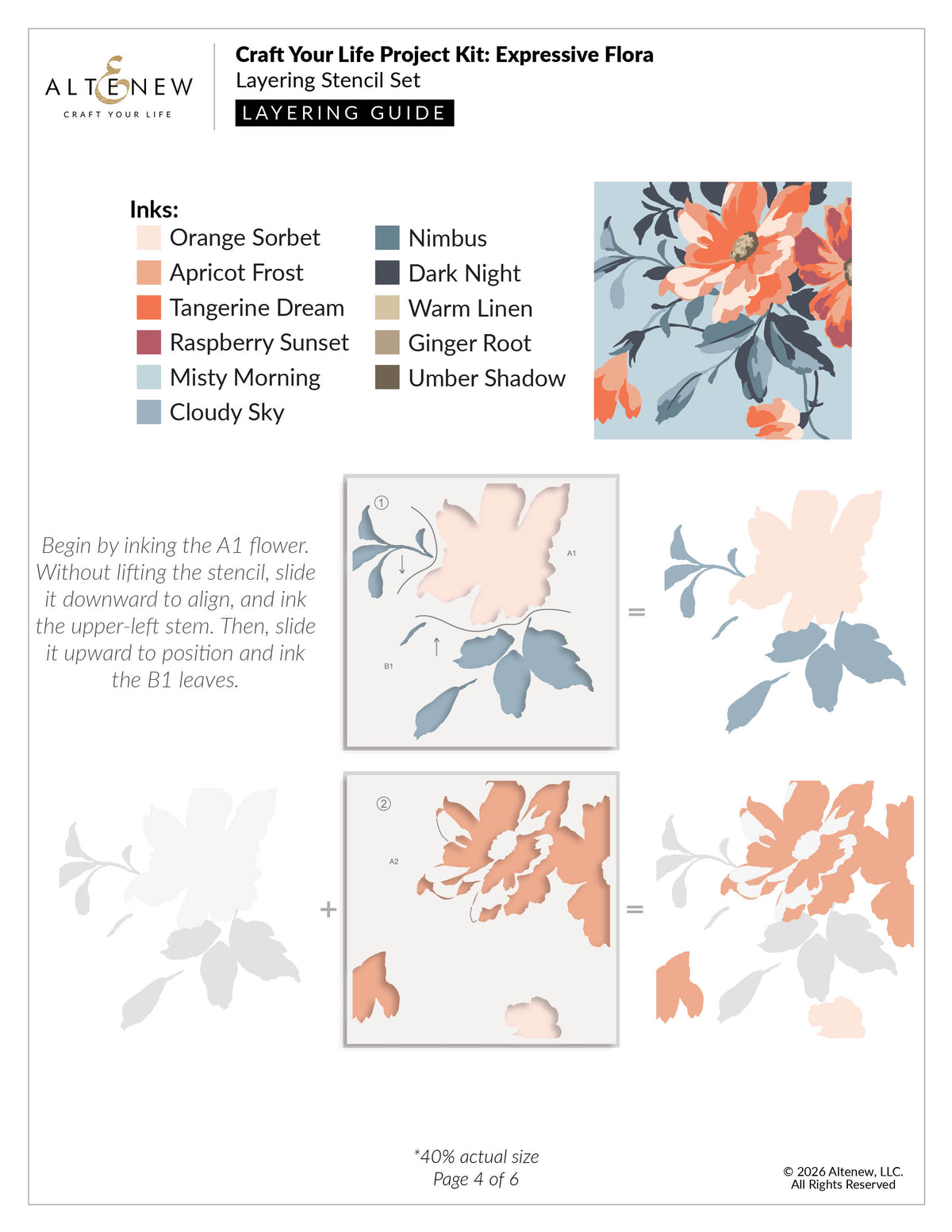 Altenew Craft Your Life Project Kit: Expressive Flora & Add-on Die Bundle - ALT11641BN