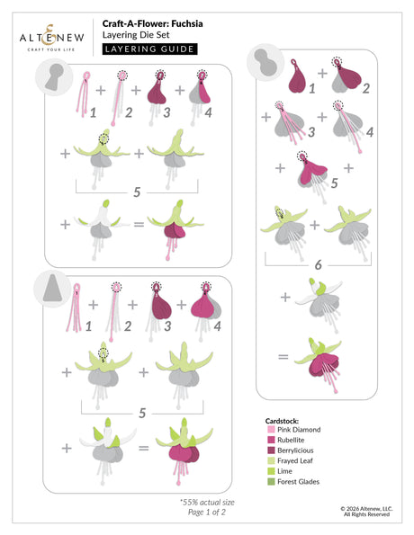 Altenew Craft-A-Flower: Fuchsia Layering Die Set - ALT11645