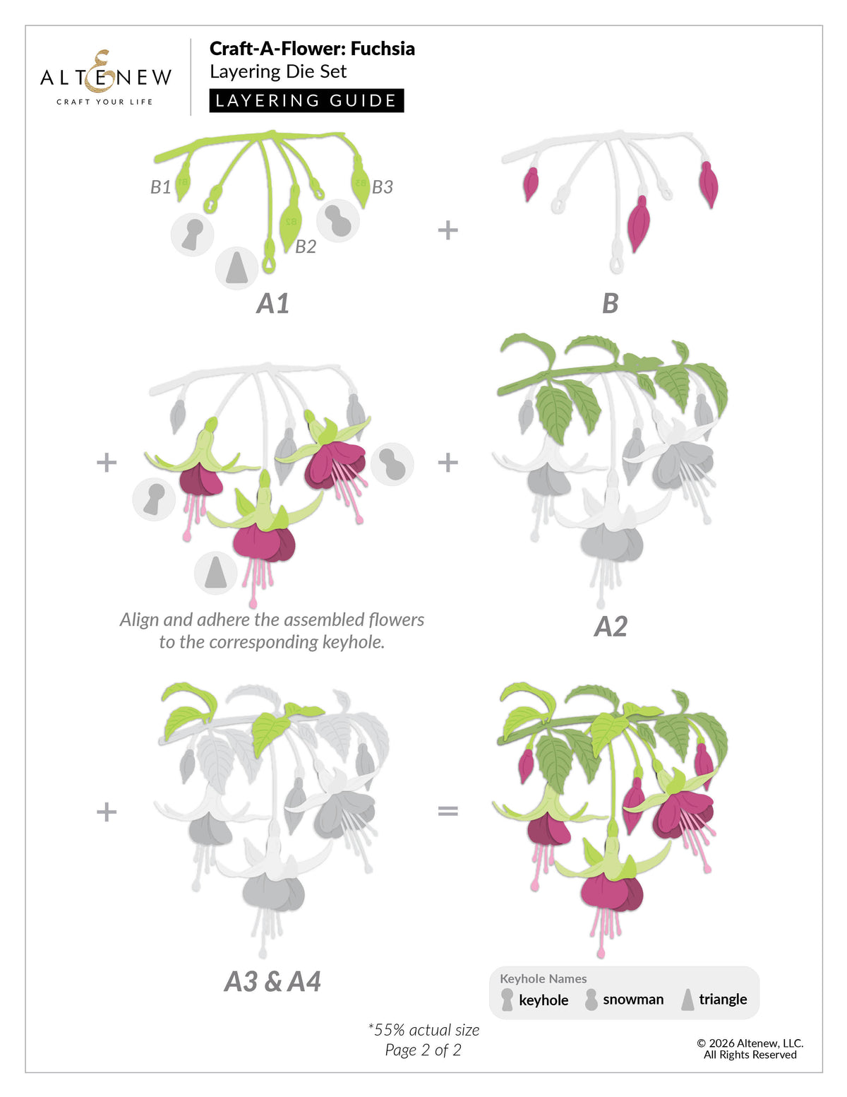 Altenew Craft-A-Flower: Fuchsia Layering Die Set - ALT11645
