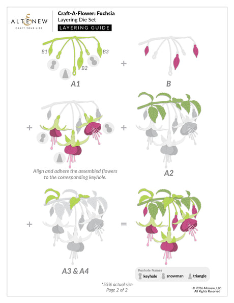 Altenew Craft-A-Flower: Fuchsia Layering Die Set - ALT11645