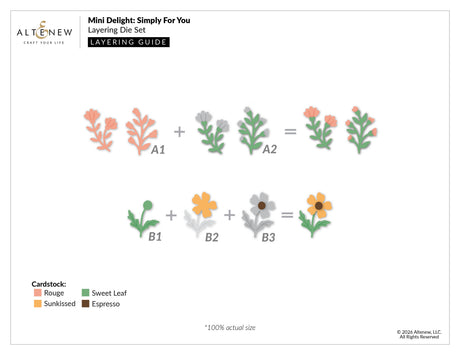 Altenew Mini Delight: Simply For You Stamp & Layering Die Set - ALT11647BN