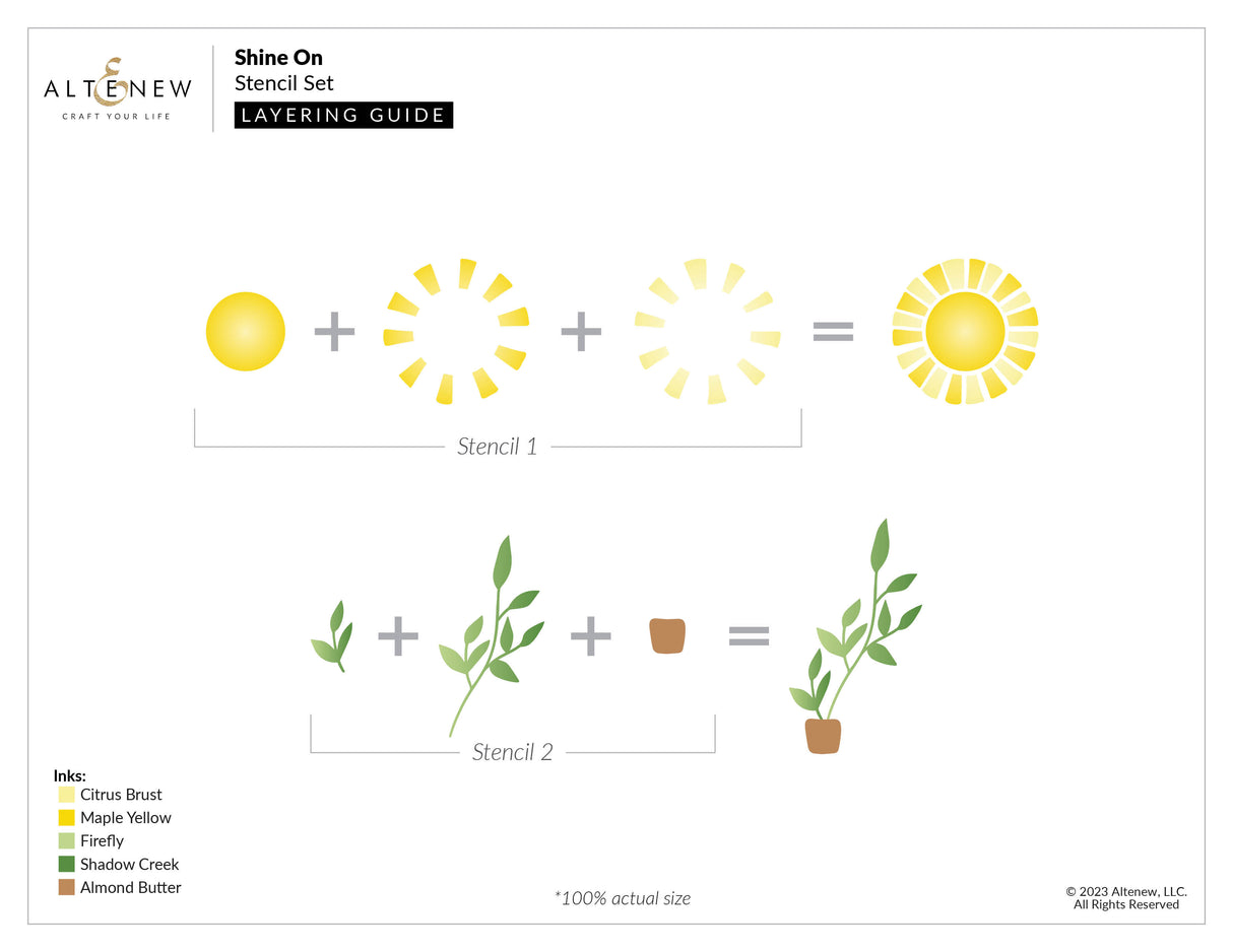 Altenew Shine On Stencil Set (2 in 1)