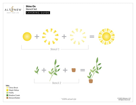 Altenew Shine On Stencil Set (2 in 1)