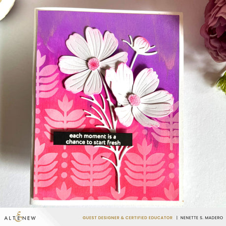 Altenew Deco Leaves Background Stencil