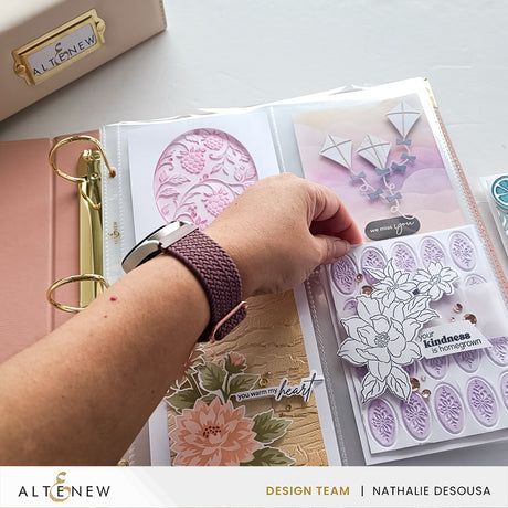 Altenew 9x12 Three-Ring Card Album - Rouge - Complete Bundle (Rouge + Pocket Pages) - ALT11681BN2