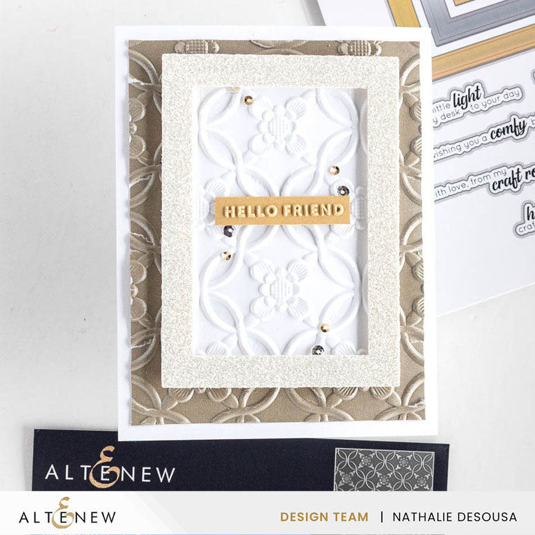 Altenew Mini Sentiments 3D Embossing folder