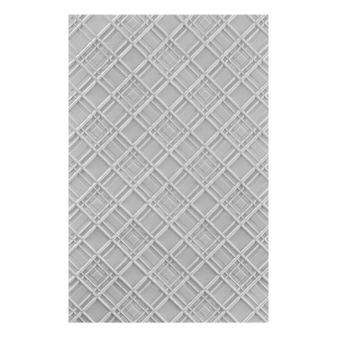 Spellbinders Argyle Plaid 3D Embossing Folder from the Home for the Holidays Collection