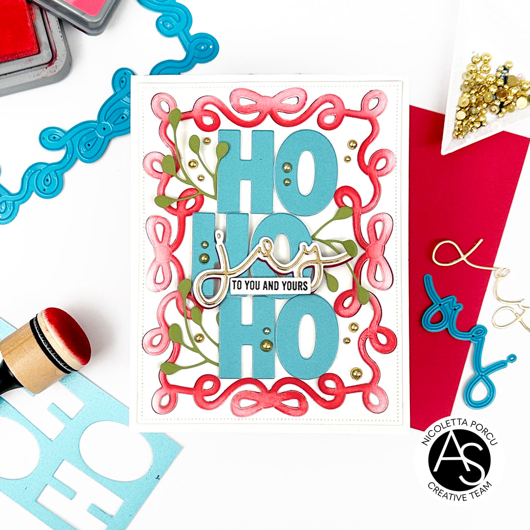 Alex Syberia Designs Bow Ho Ho Frame Die Set