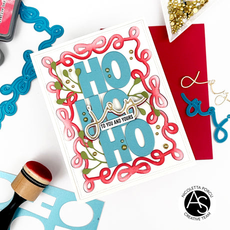 Alex Syberia Designs Bow Ho Ho Frame Die Set