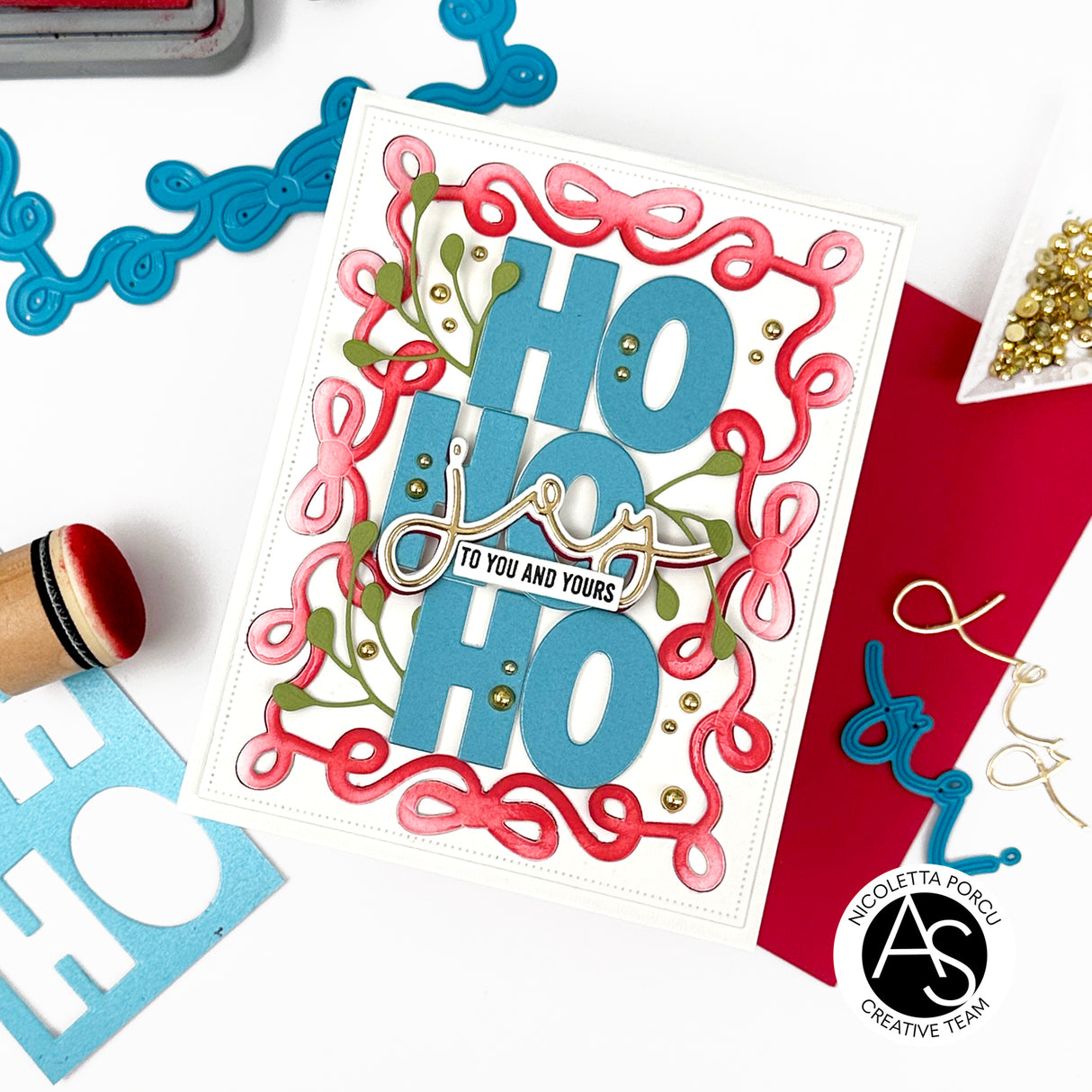 Alex Syberia Designs Bow Ho Ho Frame Die Set