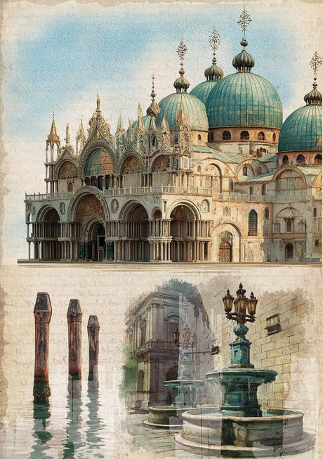 Ciao Bella A Walk in Venice A5 Rice Paper Mixed (8pcs) (CBRS034)