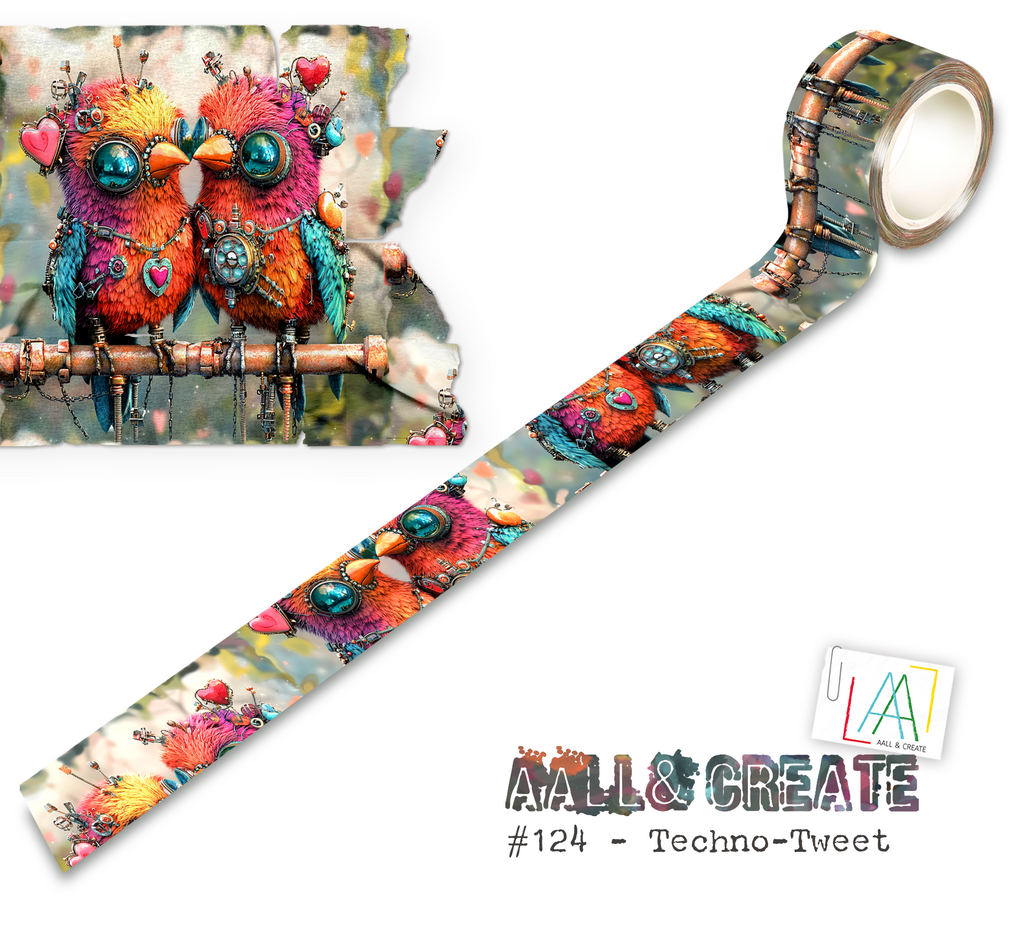 Aall and Create Maker's Magic 25mm 10m Washi Tape Techno-Tweet (AALL-MT-124)