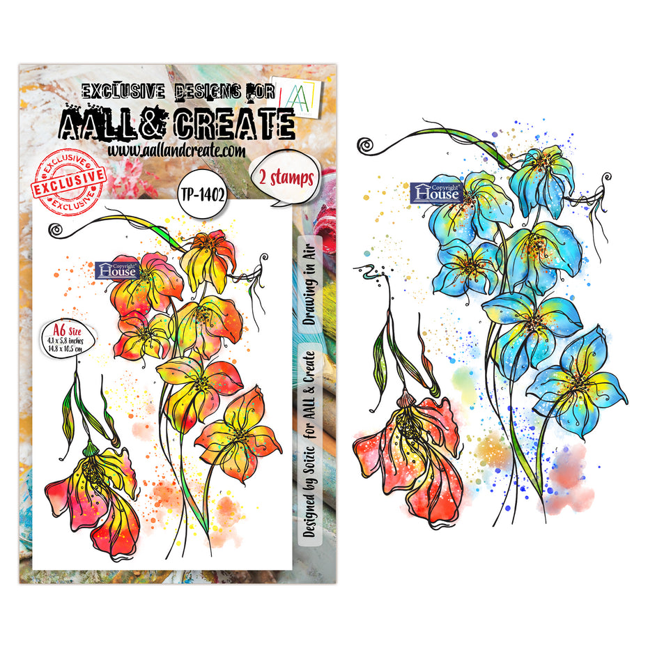 Aall and Create Whispers of Form A6 Stamp Set Drawing in Air (AALL-TP-1402)