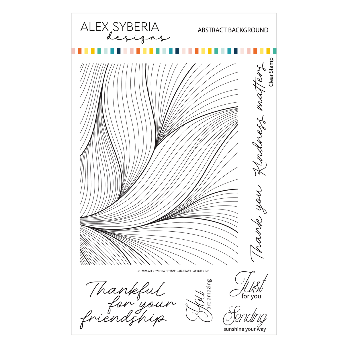 Alex Syberia Designs Abstract Background Stamp Set & Die set