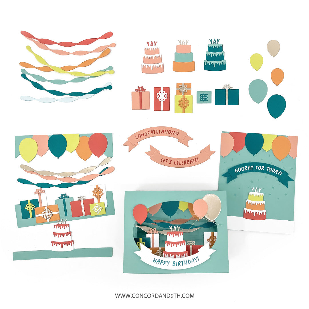 Concord & 9th Accordion Birthday Stamp Set (3 x 4)
