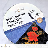 Altenew Black Instant Dimension Foam Tape – 1/16" x 1/2" x 15m postage as per actuals