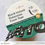 Altenew Black Instant Dimension Foam Tape – 1/16" x 1/4" x 15m postage as per actuals