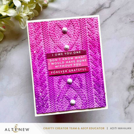 Altenew Cozy Sweater 3D Embossing Folder