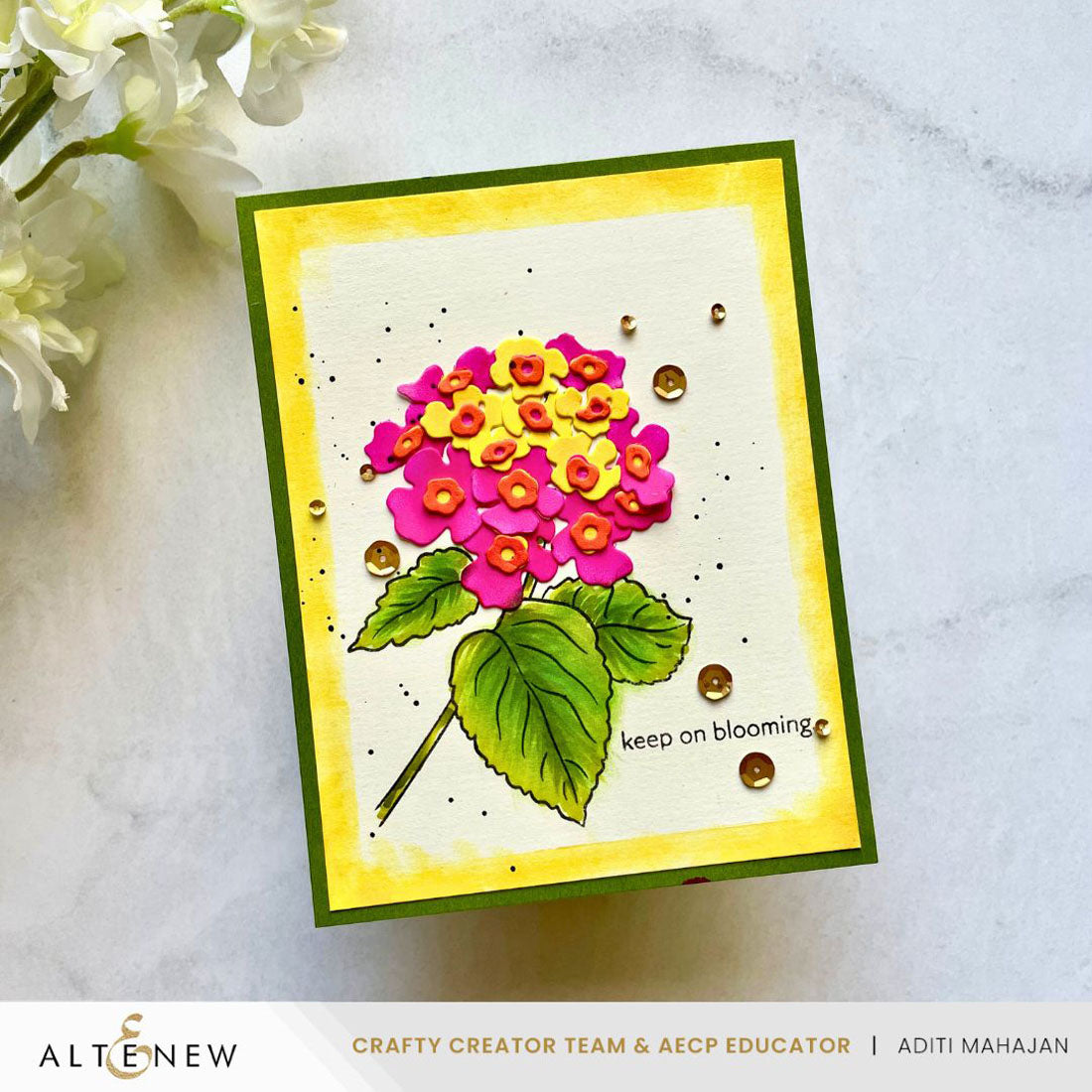 Altenew Mini Delight: Blooming Lantana Stamp & Die Set