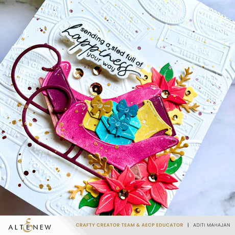 Altenew Sleigh Ride Greetings - Complete Bundle (Stamp and Die)