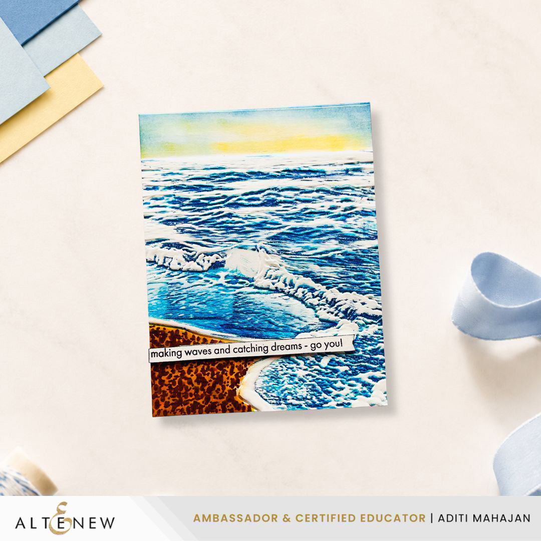 Altenew Whispering Waves 3D Embossing Folder
