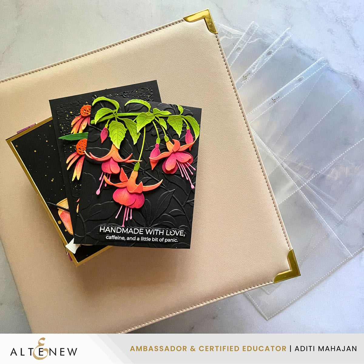 Altenew 9x12 Three-Ring Card Album - Ivory - Complete Bundle (Ivory + Pocket Pages) - ALT11681BN1