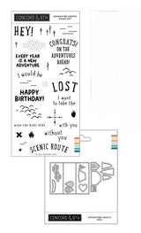 Concord & 9th Adventure Awaits Stamp Set & Die  Bundle