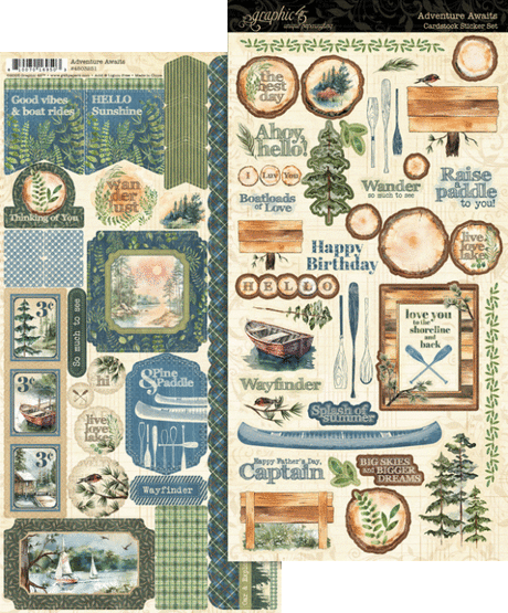 Graphic 45 Adventure Awaits Sticker Set