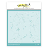 Honey Bee Air Traffic - Set of 2 Background 6x6" Stencils