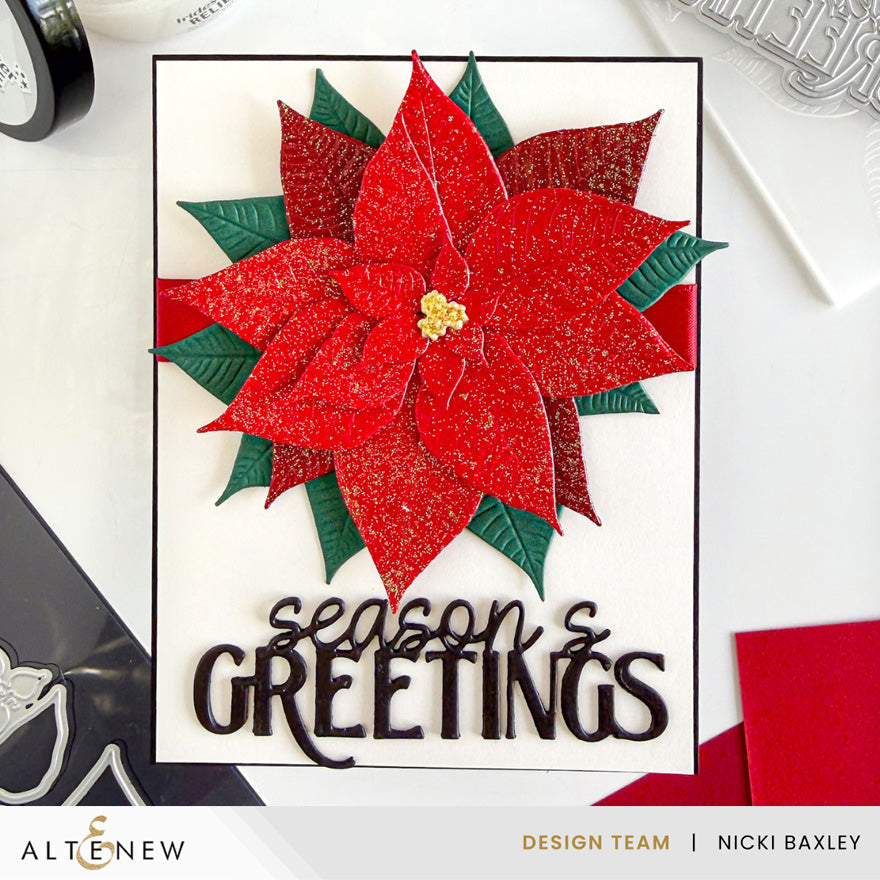 Altenew Lush Botanicals: Poinsettia 3D Embossing Folder & Die Set