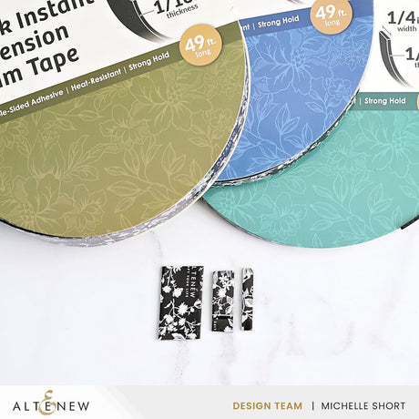 Altenew Black Instant Dimension Foam Tape – 1/16" x 1" x 15m postage as per actuals