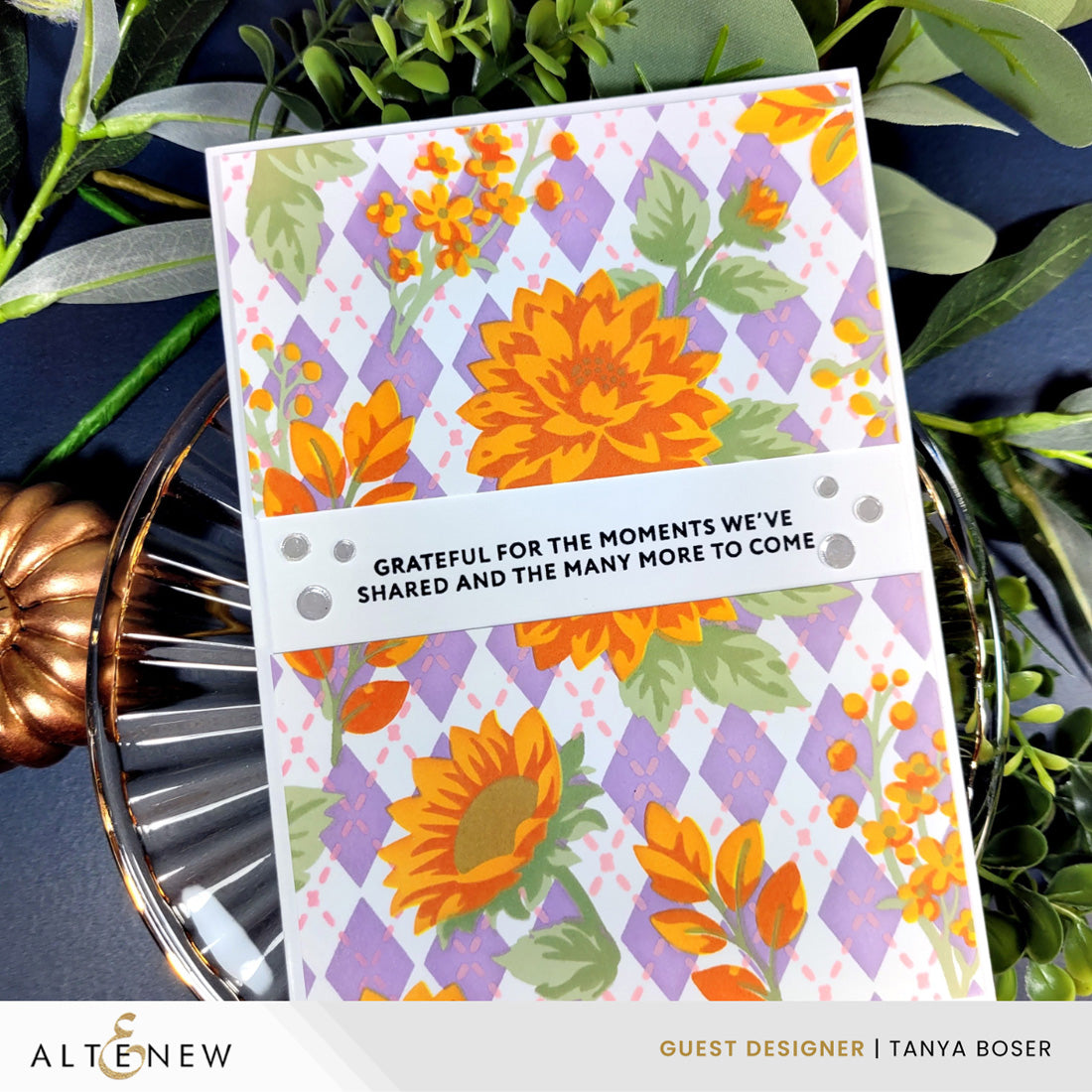 Altenew Stencil Art: Botanical Argyle & Add-on Die Bundle